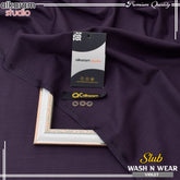 Al-Karam Men's Unstitched Slub Wash And Wear-VIOLET